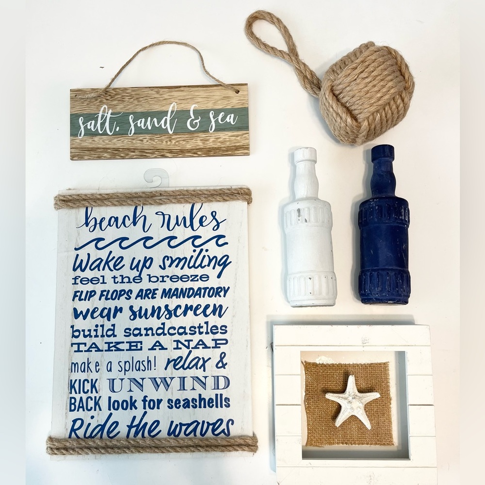 Beach summer decor set